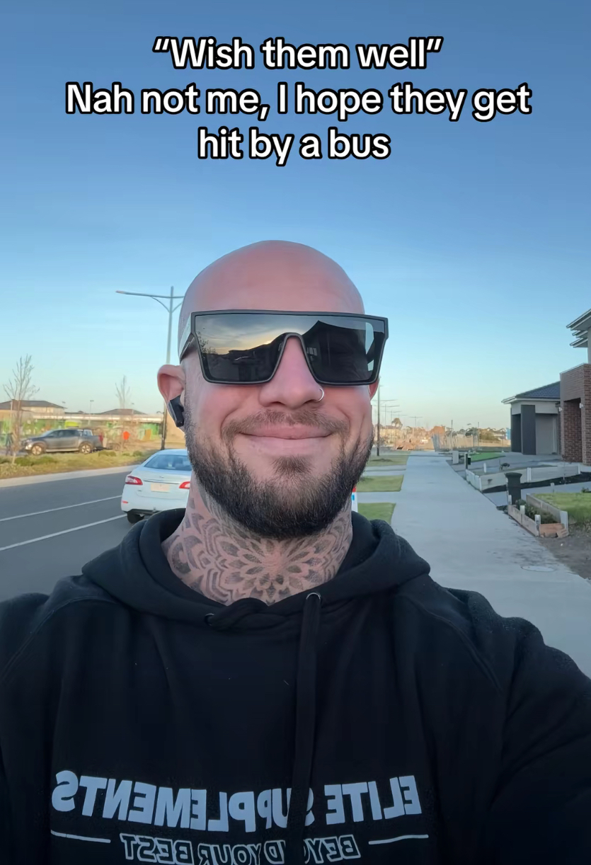 "Wish them well"
Nah not me, I hope they get hit by a bus. (TikTok screenshot)