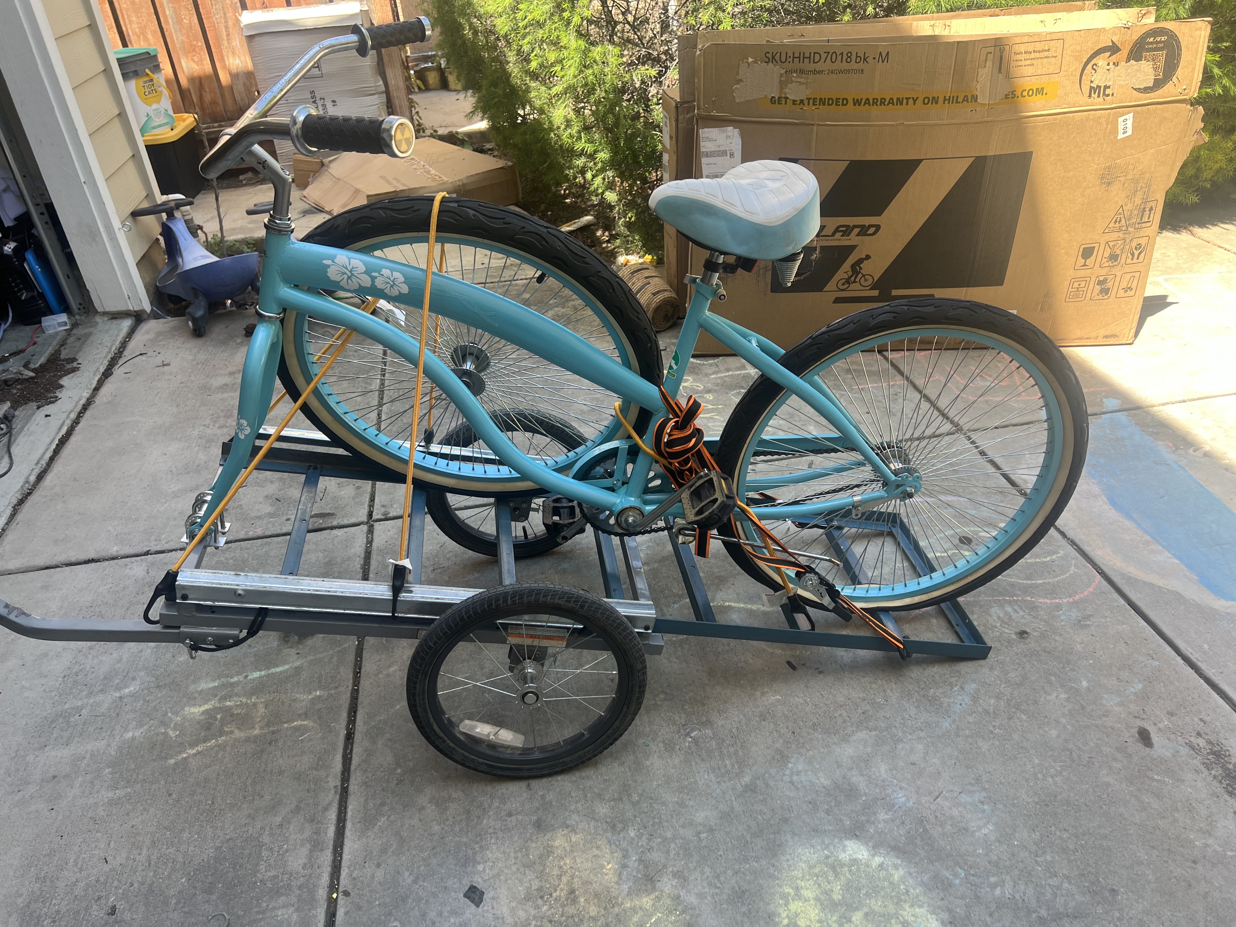 I made a bike trailer to help me haul bikes